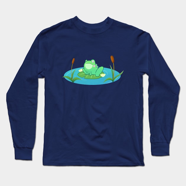 Grumpy Frog Long Sleeve T-Shirt by Kimmorz